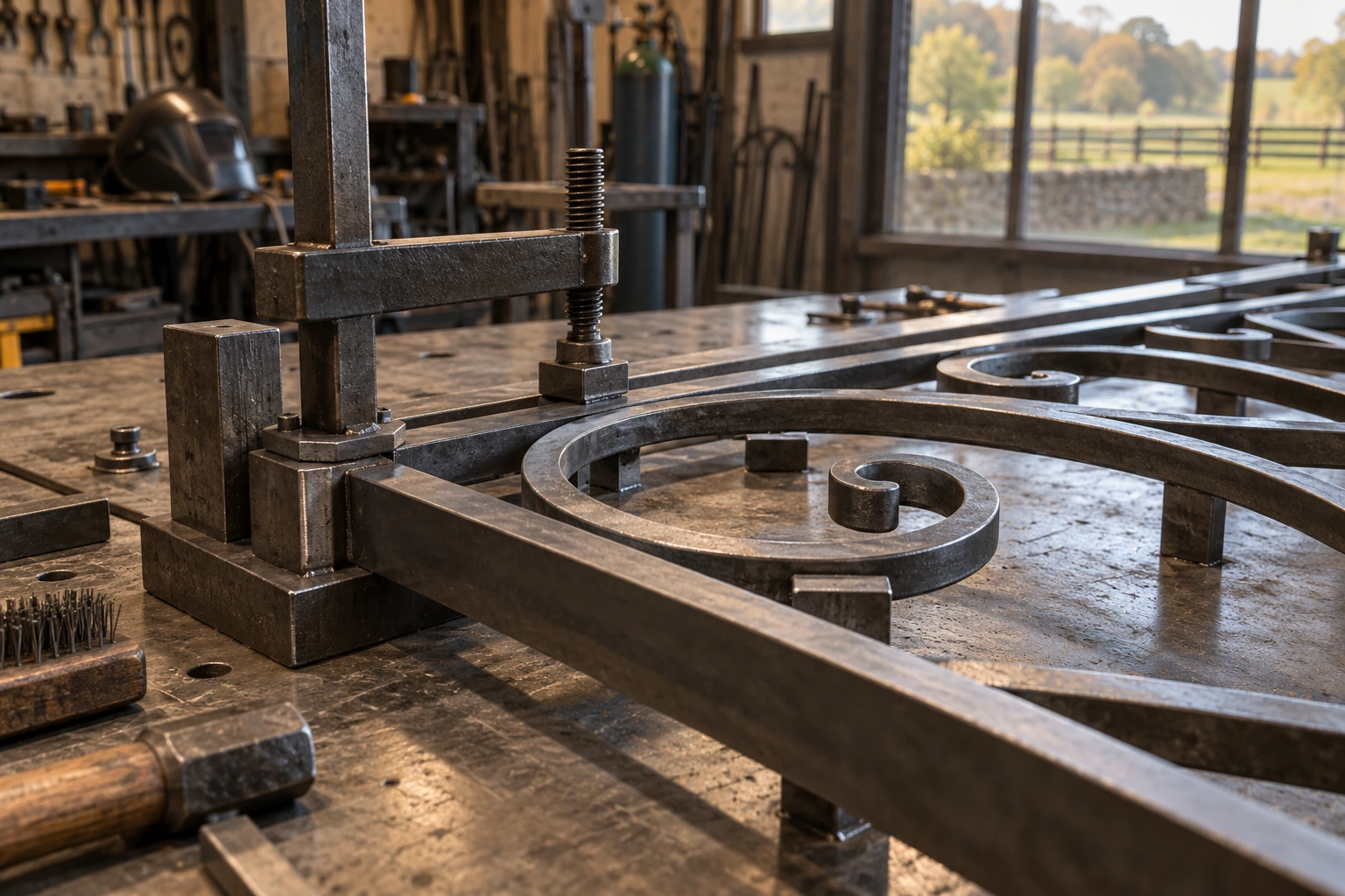 Close-up hardware detail for Custom Metal Gate Design & Fabrication in Lexington, KY