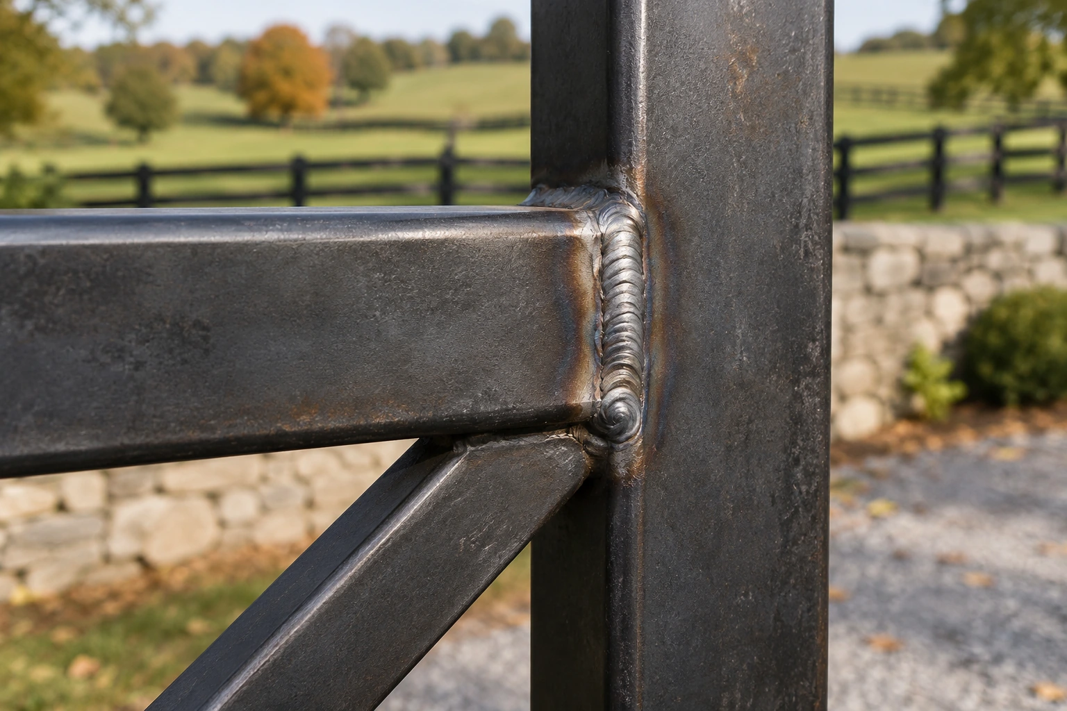 Close-up hardware detail for Metal Gate Welding Repair in Lexington, KY