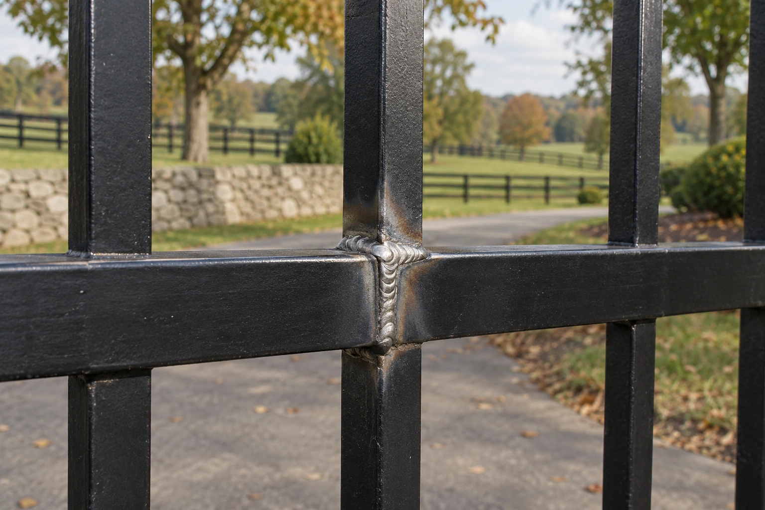 Black steel gate installation for Metal Gate Welding Repair in Lexington, KY